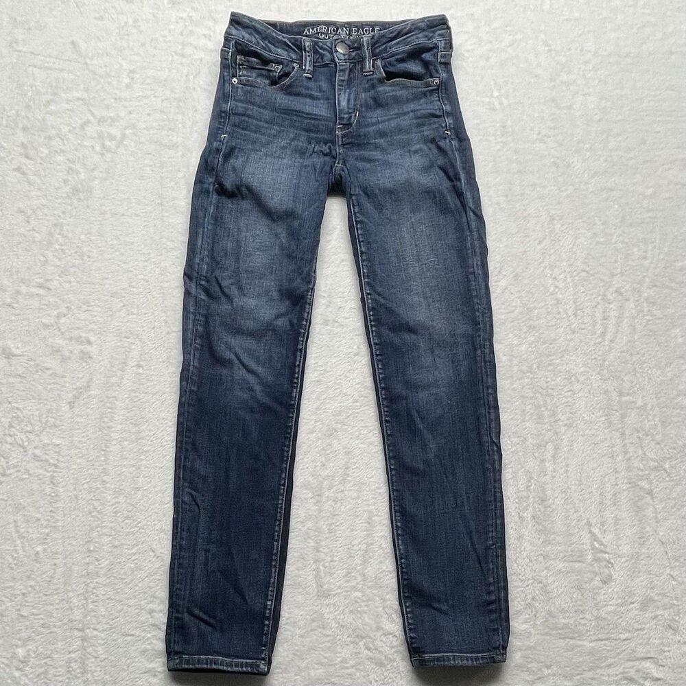 American Eagle Denim Jeans Women’s Skinny Stretch Blue Style 9589 Sz 2